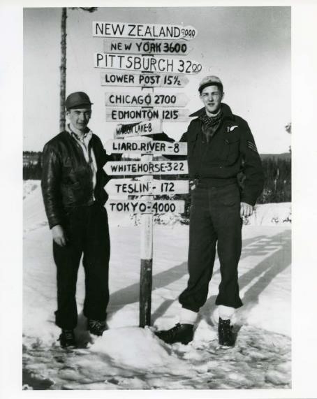 The original Watson Lake sign post, circa 1943