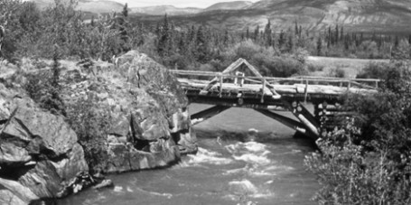 Alaska Highway Aishihik River Bridge Yukon 1948