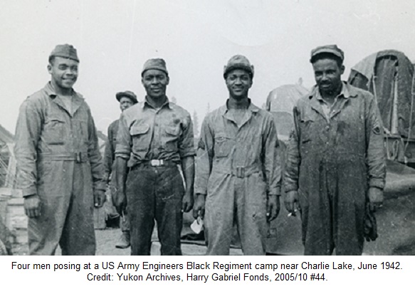 Alaska Highway Construction African American Regiment Charlie Lake British Columbia 1942